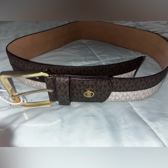 MK women’s Brown and Tan Belt - Picture 1 of 2